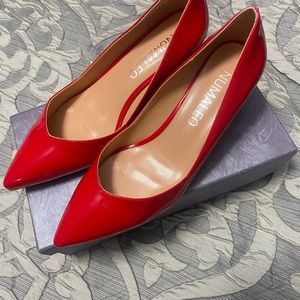 Red Patent Wedge Shoes